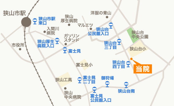 電車・バスをご利用の方用地図